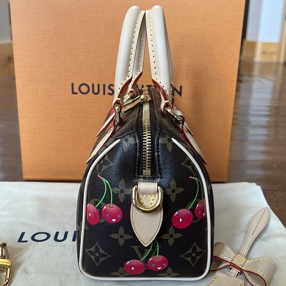 Louis Vuitton Murakami Cherry Monogram Speedy 20 🍒 NEW - Picture 8 of 16